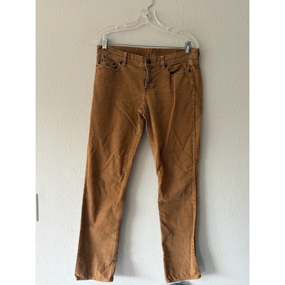 J.CREW Jeans Womens 28S City Fit Corduroy Slim Straight Leg Pants Cotton Brown